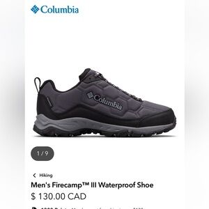 Men's Columbia Firecamp™ III Waterproof Shoe Like New sz7